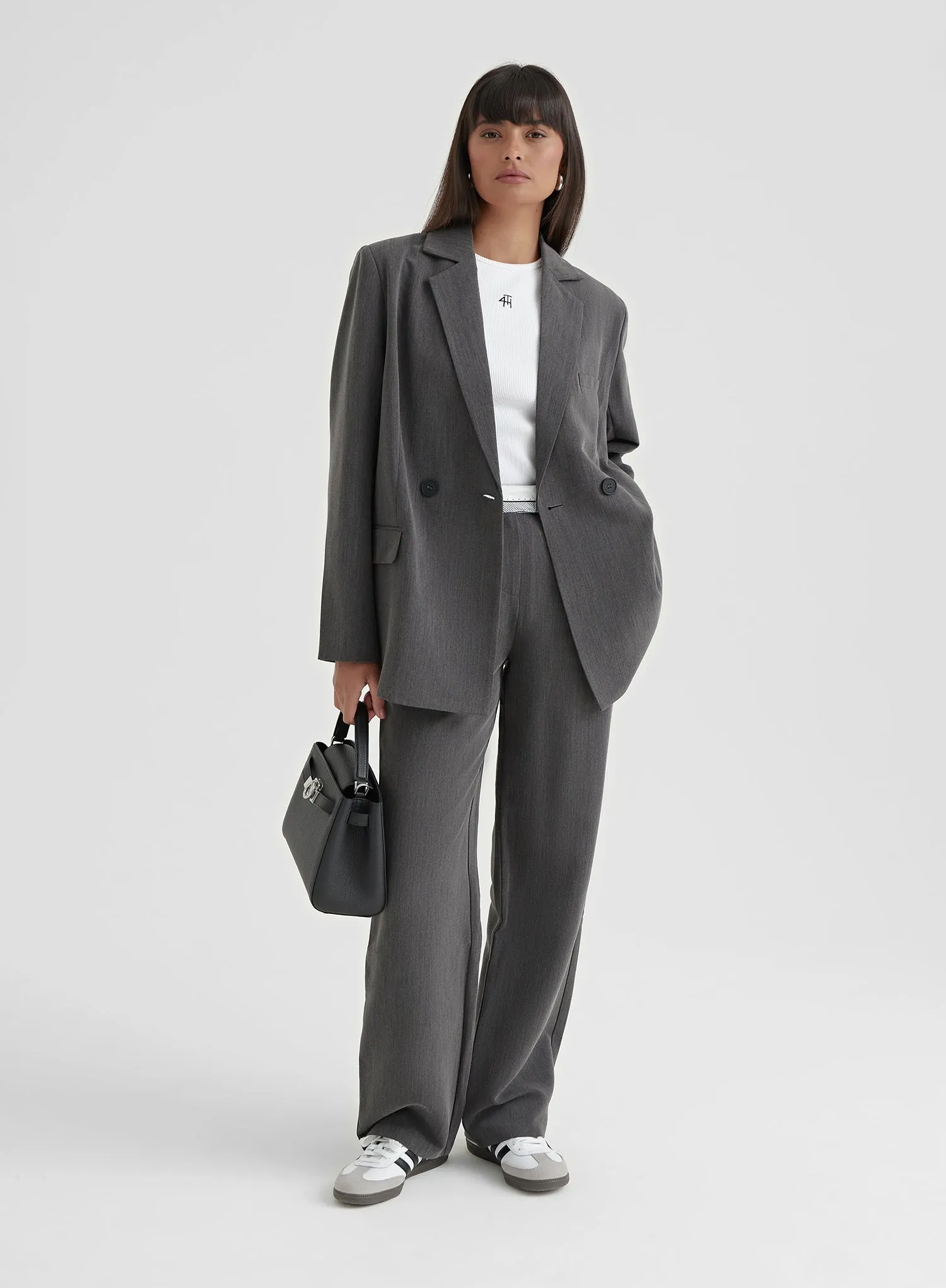 Dark Grey Tailored Blazer – Mihalia 